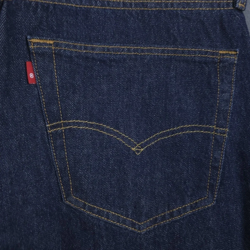 Levis 501 Jeans Mens 35x30 (Fits 34x30) Dark Wash Shrink To Fit Button Fly Denim